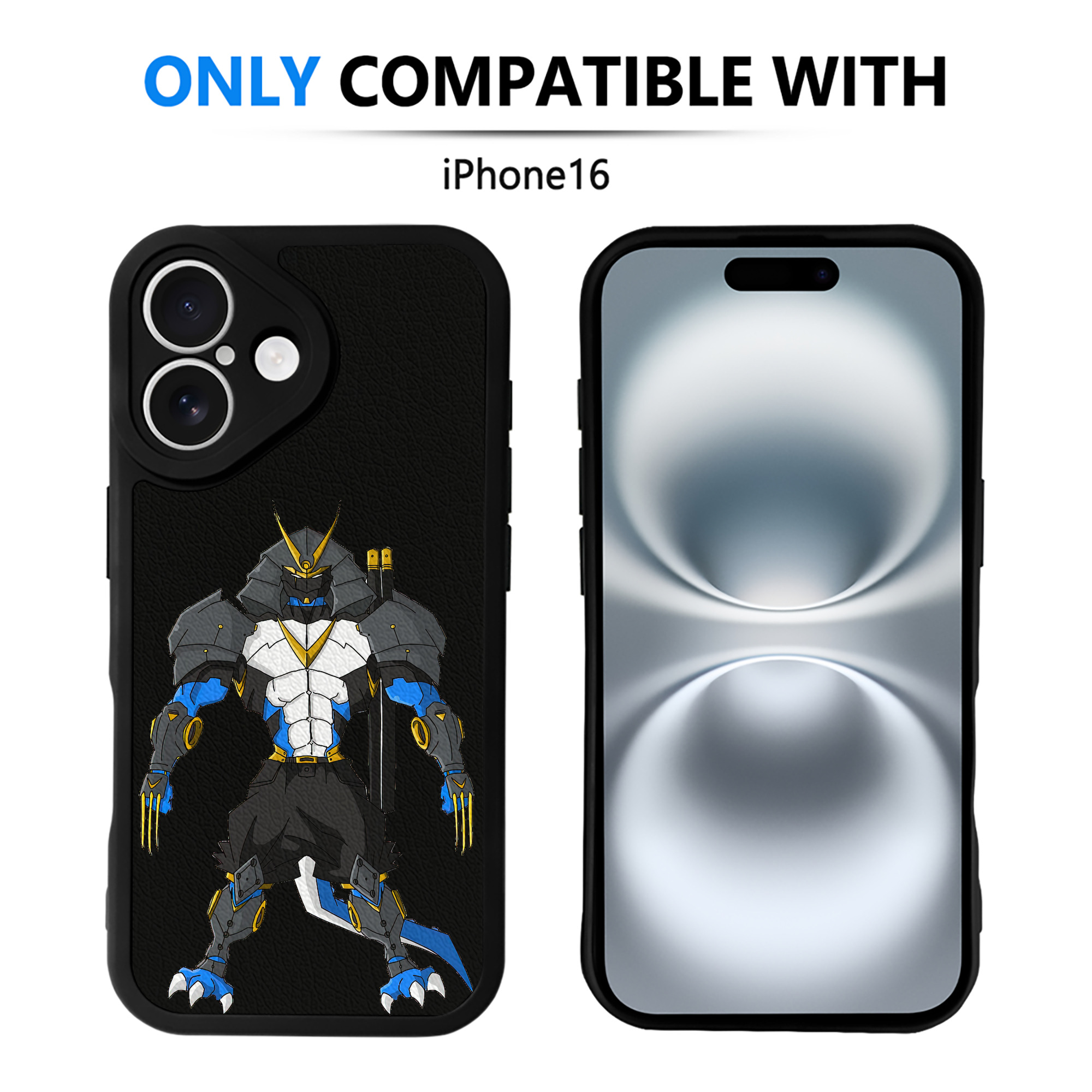 （画像用） Digimon デジタルモンスター/デジモン 【iPhone 16シリーズ対応】シリコンスマホケース（レザー調） 材質：シリコン